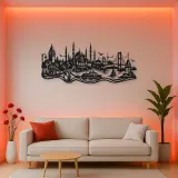 Istanbul Skyline Flow Metal Wall Art | Travel and City Wall Decor
