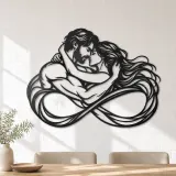 Eternal Loop Lovers Metal Wall Art | Romantic Couple Decor - lifestyle view 4