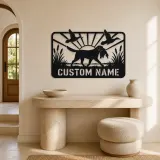 Personalized Retriever Duck Hunting Metal Wall Art - lifestyle view 3
