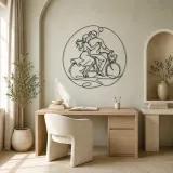 Bicycle Couple Metal Wall Art | Romantic Couple Decor - lifestyle view 4