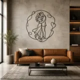 Timeless Love Embrace Metal Wall Art | Romantic Couple Decor - lifestyle view 2