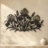 Iris Garden Metal Wall Art | Botanical Metal Wall Decor - lifestyle view 3