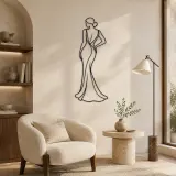 Runway Back Curve Metal Wall Art | Fashion Figure Wall Decor - lifestyle view 5