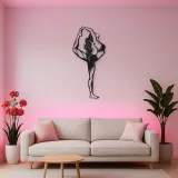 Standing Backbend Metal Wall Art | Movement Silhouette Decor
