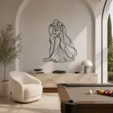 Wedding Veil Embrace Metal Wall Art | Romantic Couple Decor - lifestyle view 4