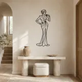 Evening Glove Pose Metal Wall Art | Fashion Figure Wall Decor - lifestyle view 3
