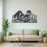 Bedtime Story Family Metal Wall Art | Family Silhouette Decor