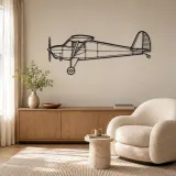 Luscombe 8A Airplane Silhouette Metal Wall Art, Metal Aircraft Silhouette, Aviation Wall Decor, Aviator Decor - lifestyle view 5
