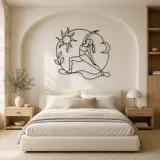 Reverse Warrior Arc Metal Wall Art | Yoga and Meditation Wall Decor - lifestyle view 2