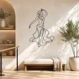 Décoration murale en métal Danseuse de Ligne Sensuelle | Décor mural Silhouette de Danse