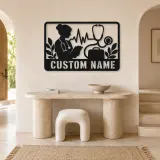 Personalized Doctor Nurse Metal Wall Art with Stethoscope - lifestyle view 3