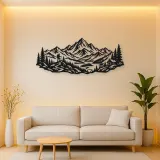 Wild Summit Trail Metal Wall Art | Nature Silhouette Decor
