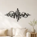 Décoration murale en métal "Continuous Sound Wave" | Décor mural pour salle de musique