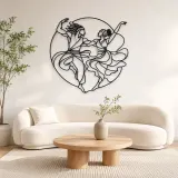 African Dance Rhythm Metal Wall Art | Dance Silhouette Wall Decor - lifestyle view 3