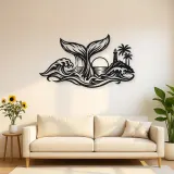 Whale Tail Ocean Metal Wall Art | Coastal and Nautical Wall Decor