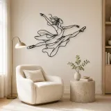 Ballet Grand Jete Metal Wall Art | Dance Silhouette Wall Decor - lifestyle view 5