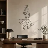 Red Carpet Turn Metal Wall Art | Fashion Figure Wall Decor - lifestyle view 3