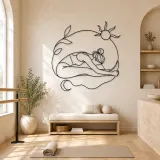 Décoration murale en métal "Flexion avant assise" | Décor mural Yoga et Méditation