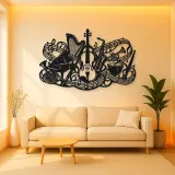 Orchestra Instrument Fusion Metal Wall Art | Music Room Wall Decor