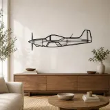 Silhouette de avión Falco F8L en metal, Decoración mural de aviación, Decoración de piloto