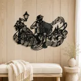 Accordion Street Music Metal Wall Art | Music Room Wall Decor - lifestyle view 5