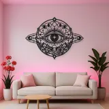 Cosmic Eye Symbol Metal Wall Art | Spiritual Boho Metal Decor