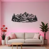 Mountain and River Metal Wall Art | Nature Silhouette Decor