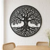 Infinite Roots Tree Metal Wall Art | Botanical Metal Wall Decor - lifestyle view 4