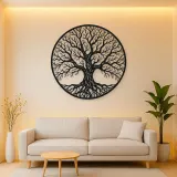 Winter Bare Tree Metal Wall Art | Botanical Metal Wall Decor