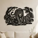 Décoration murale en métal Leopard Jungle | Silhouette Faune