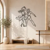 Décoration murale en métal "Salsa Couple Spin" | Décor mural couple dansant