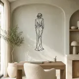 Sophisticated Back View Metal Wall Art | Fashion Figure Wall Decor - lifestyle view 4