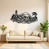 Lighthouse Coastline Metal Wall Art | Coastal and Nautical Wall Decor