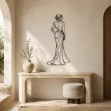 Confident Back Pose Metal Wall Art | Fashion Figure Wall Decor - lifestyle view 3