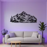 Minimal Everest Tribute Metal Wall Art | Nature Silhouette Decor
