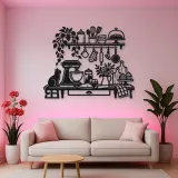 Baker Kitchen Line Metal Wall Art | Cozy Home Metal Decor
