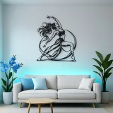 Warrior Flow Metal Wall Art | Movement Silhouette Decor