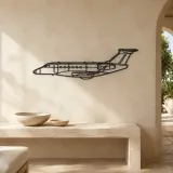 Praetor 600 Airplane Silhouette Metal Wall Art, Metal Aircraft Silhouette, Aviation Wall Decor, Aviator Decor - lifestyle view 3