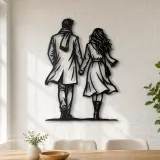Evening Stroll Couple Metal Wall Art | Romantic Couple Decor - lifestyle view 4