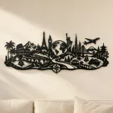 Camino de Wanderlust Infinito Cartel de Metal | Decoración Mural Abstracta Moderna