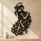Flamenco Flow Metal Wall Art | Movement Silhouette Decor - lifestyle view 3