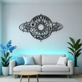 Orbiting Planets Flow Metal Wall Art | Modern Abstract Metal Decor