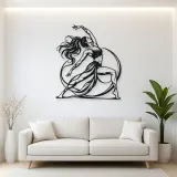 Warrior Flow Metal Wall Art | Movement Silhouette Decor
