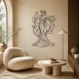 Botanical Gown Muse Metal Wall Art | Botanical Woman Wall Decor - lifestyle view 5