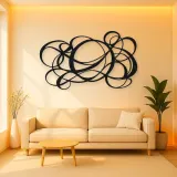 Asymmetric Circle Dance Metal Wall Art | Modern Abstract Metal Decor