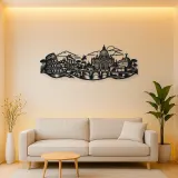 Rome Skyline Flow Metal Wall Art | Travel and City Wall Decor