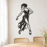 Tango Solo Figure Metal Wall Art | Movement Silhouette Decor - lifestyle view 4