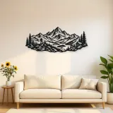 Wild Summit Trail Metal Wall Art | Nature Silhouette Decor