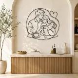 Coffee Morning Couple Metal Wall Art | Romantic Couple Decor - lifestyle view 4