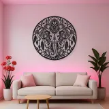 Spiritual Elephant Metal Wall Art | Wildlife Silhouette Decor